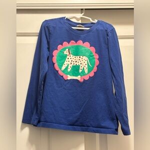 Hanna Andersson graphic long sleeve t-shirt, size 8/130cm
